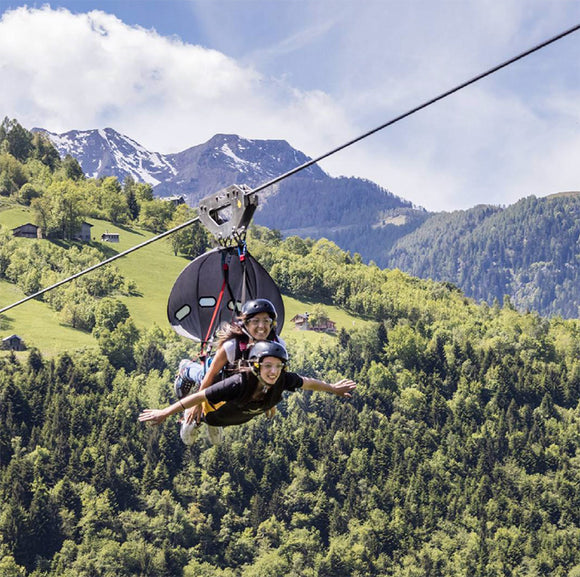 Ziplining in Lake Como